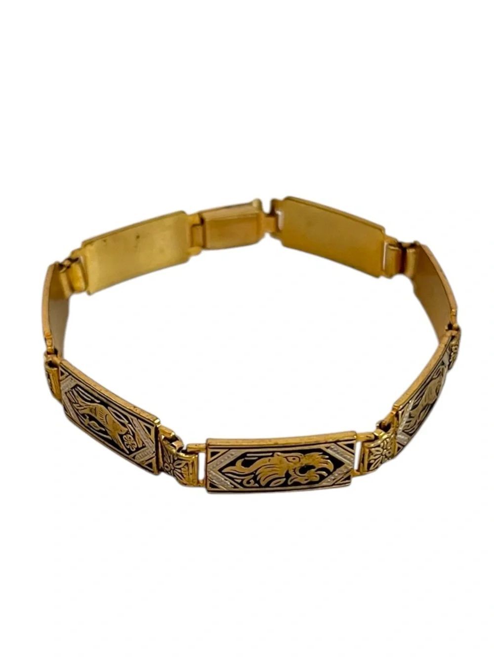 Vintage Spanish Damascene Link Bracelet